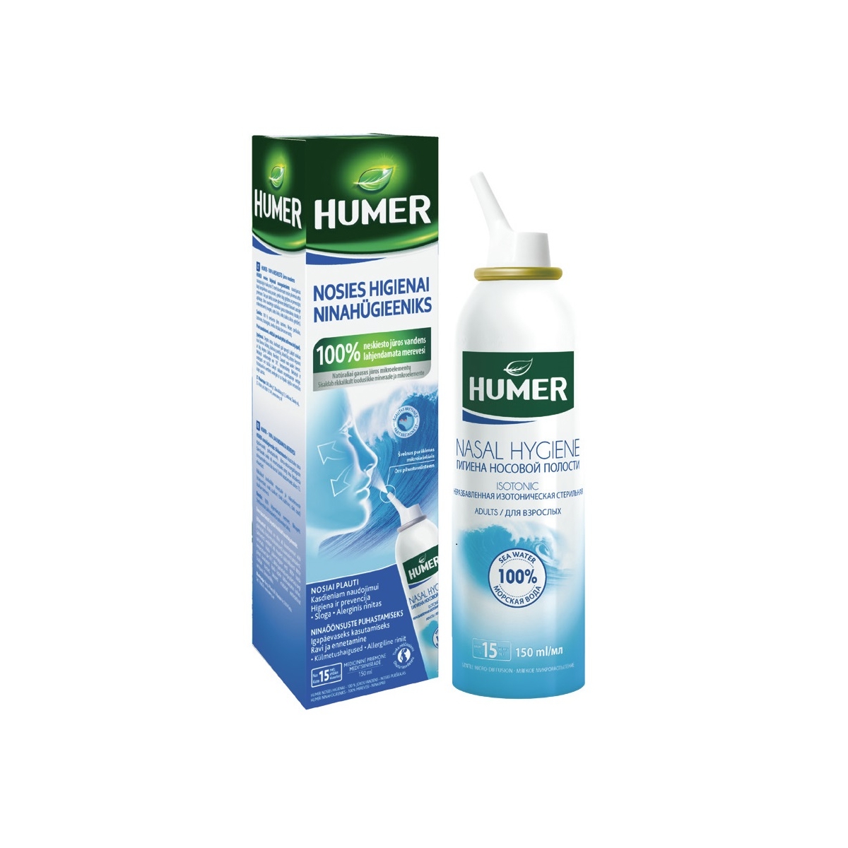 HUMER NASAL AEROS (TÄISKASVANUTELE) 150ML