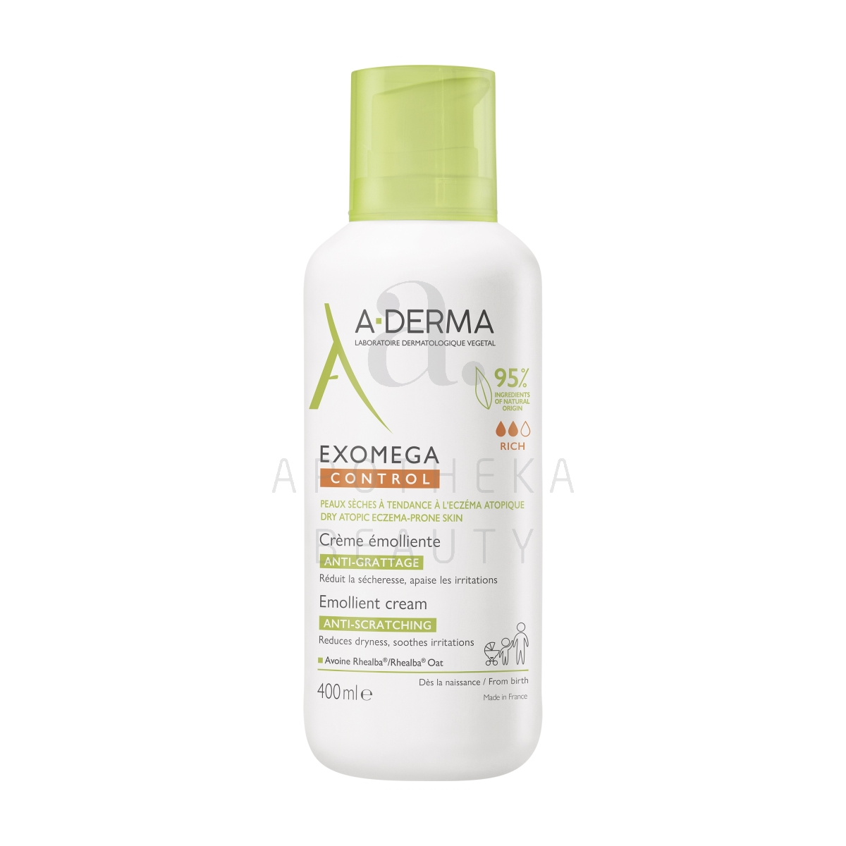 A-DERMA EXOMEGA CONTROL KREEM ATOOPILISELE NAHALE 400ML - Изображение товара 1