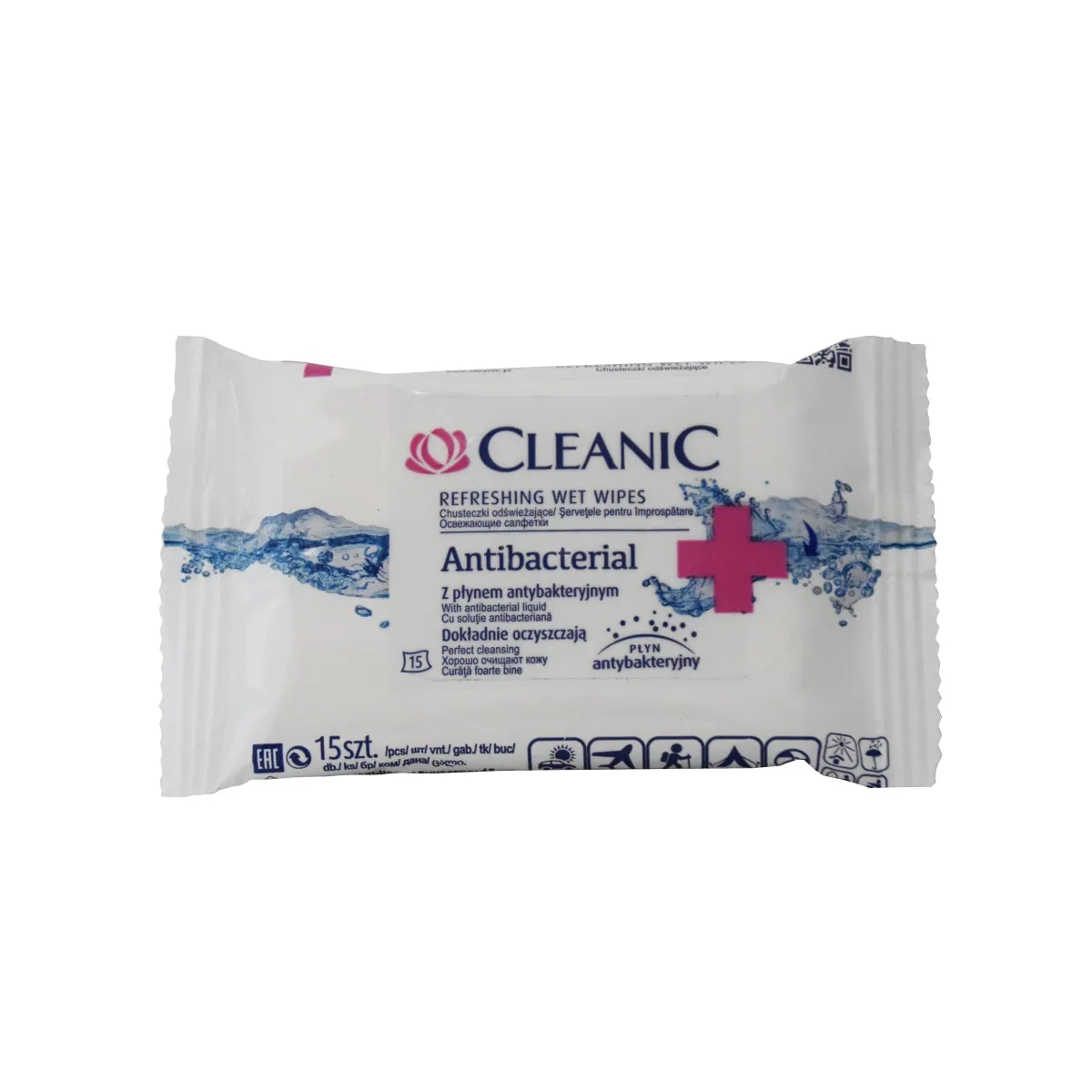 CLEANIC ANTIBAKTERIAALSED SALVRÄTIKUD N15 - Изображение товара