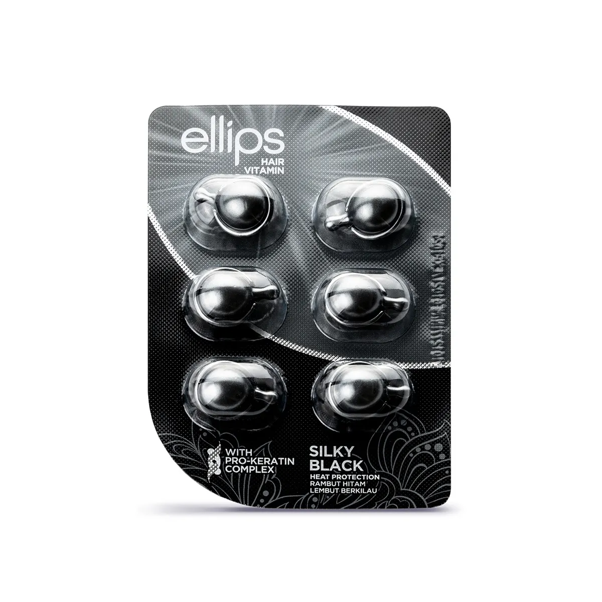 ELLIPS SILKY BLACK JUUKSEVITAMIINID PEALEMÄÄRITAVAD 1ML N6 - Изображение товара