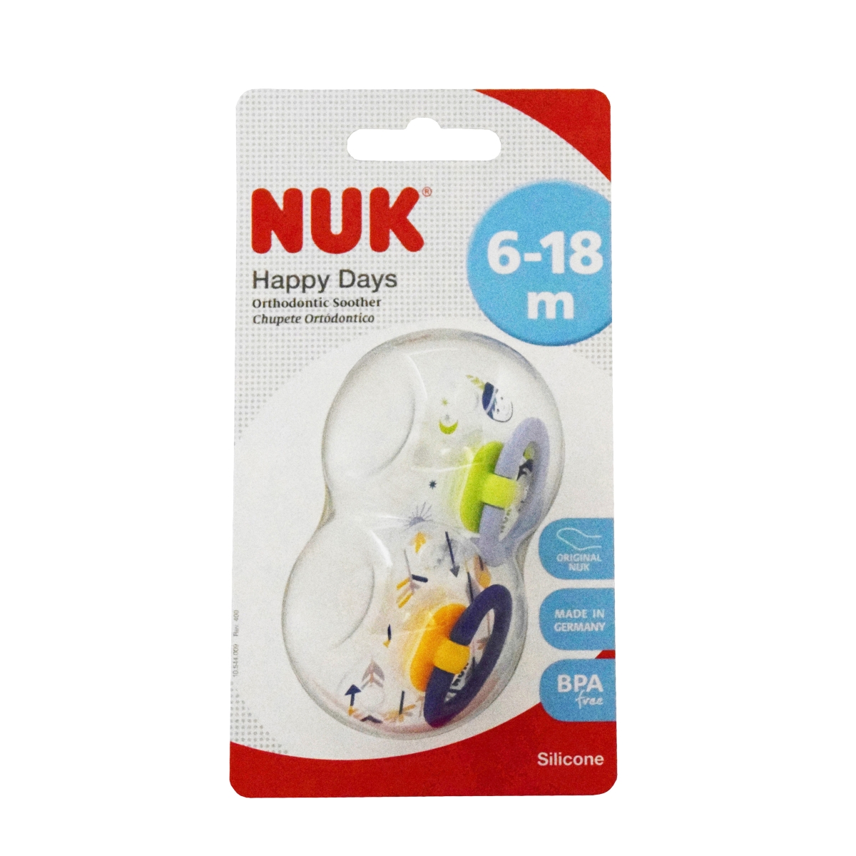 NUK RÕNGASLUTT 2 HAPPY DAYS (SILIK) 6-18 KUUD N2