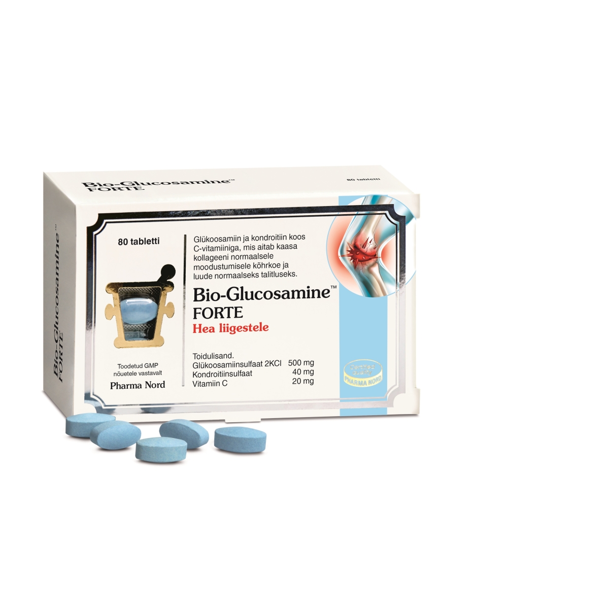 BIO-GLUCOSAMINE FORTE TBL 500MG/400MG N80