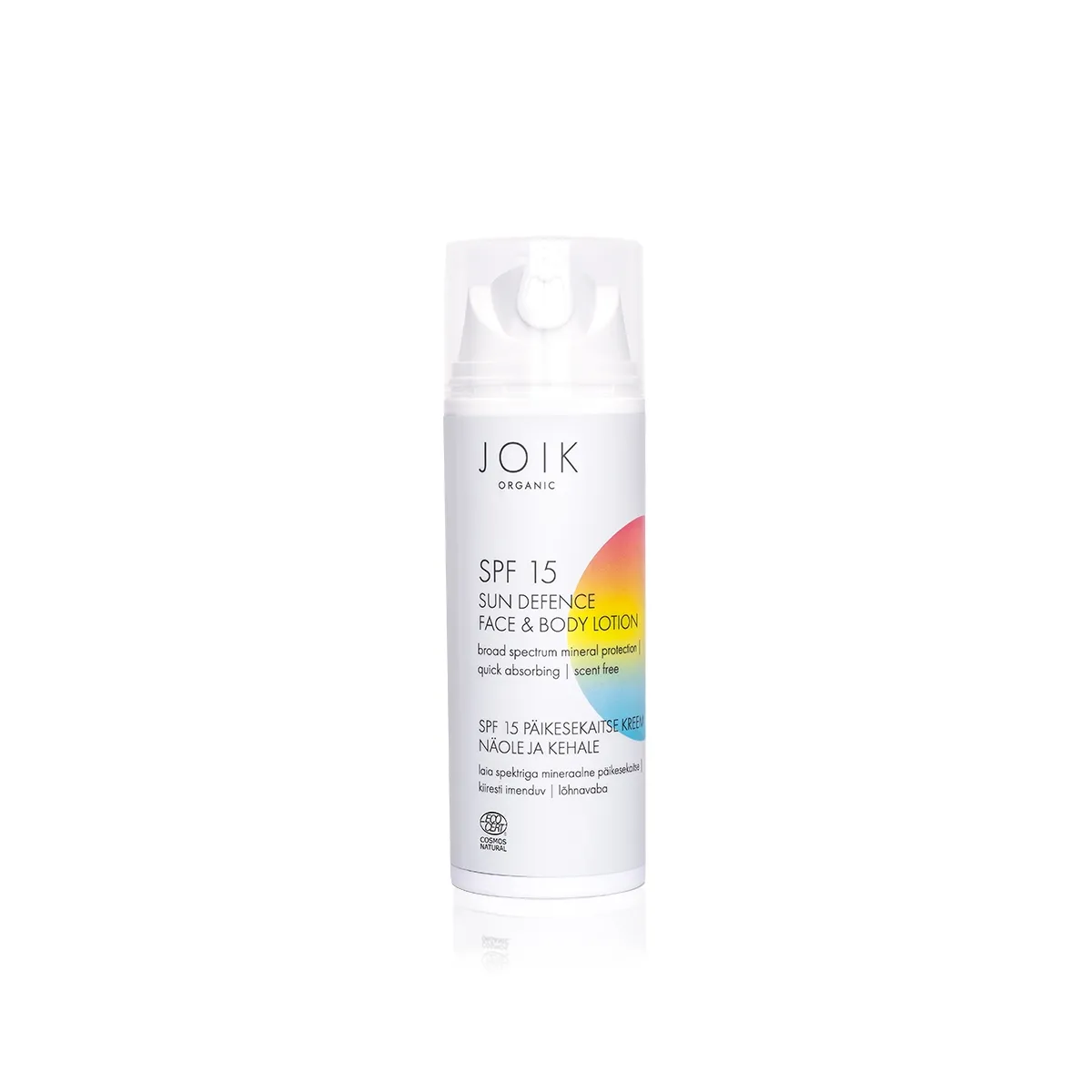 JOIK ORGANIC PÄIKESEKAITSEKREEM NÄOLE JA KEHALE SPF15 150ML - Изображение товара
