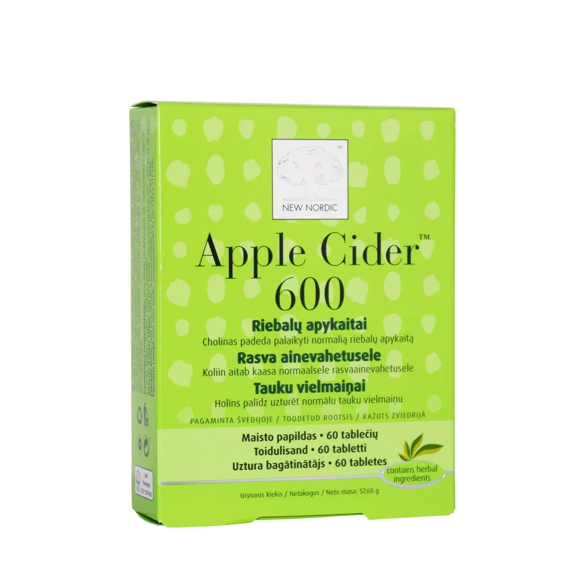 NEW NORDIC APPLE CIDER TBL 600MG N60 - Изображение товара
