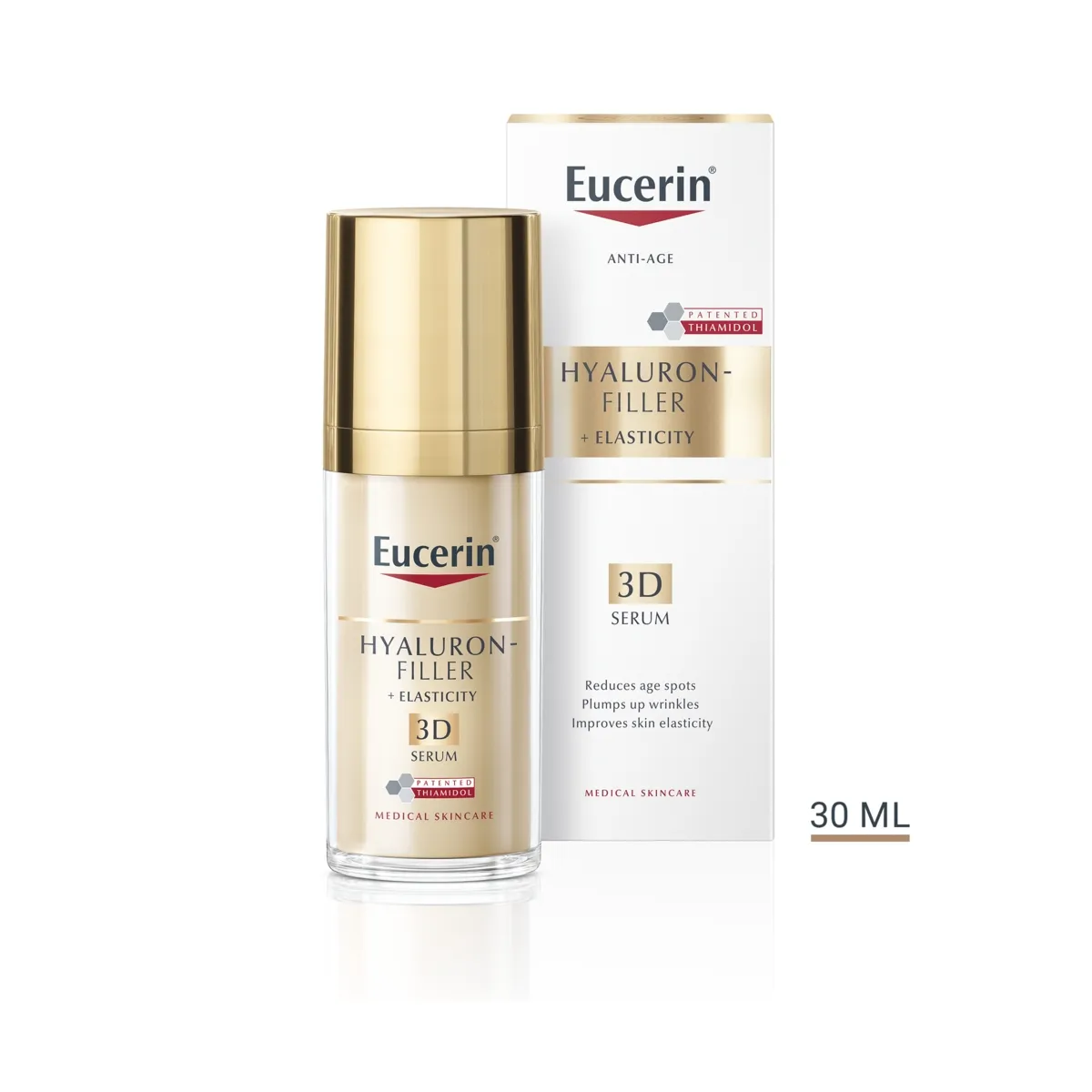 EUCERIN HYALURON FILLER+ELASTICITY 3D SEERUM 30ML - Изображение товара