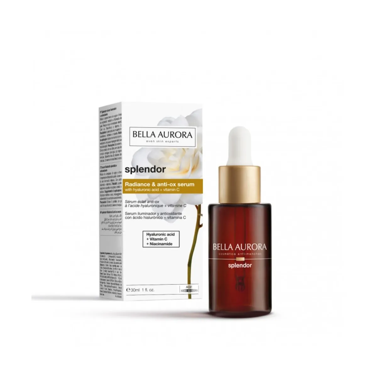 BELLA AURORA SPLENDOR SEERUM C-VIT JA HÜALUROONHAPPEGA 30ML - Изображение товара