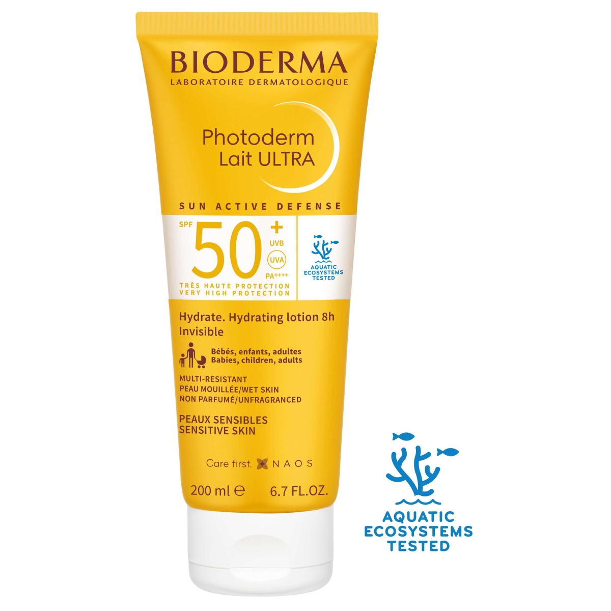 BIODERMA PHOTODERM LAIT ULTRA PÄIKESEKAITSEPIIM SPF50+ 200ML - Изображение товара