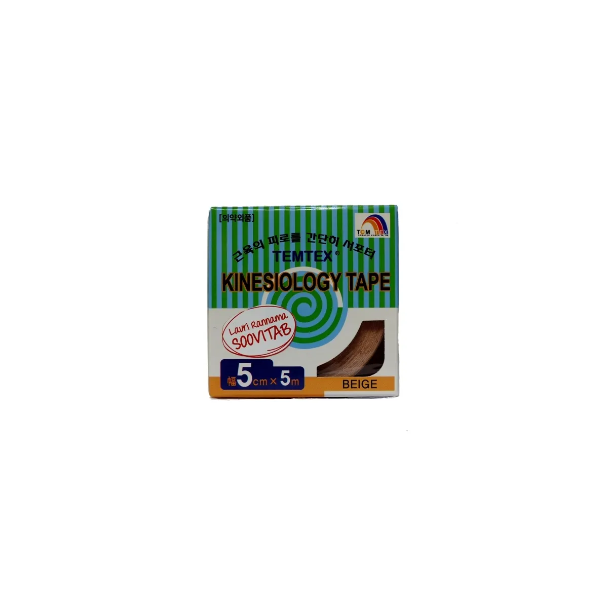 TEMTEX KINESIOLOOGILINE TEIP 5CMX5M BEEZH N1 - Изображение товара