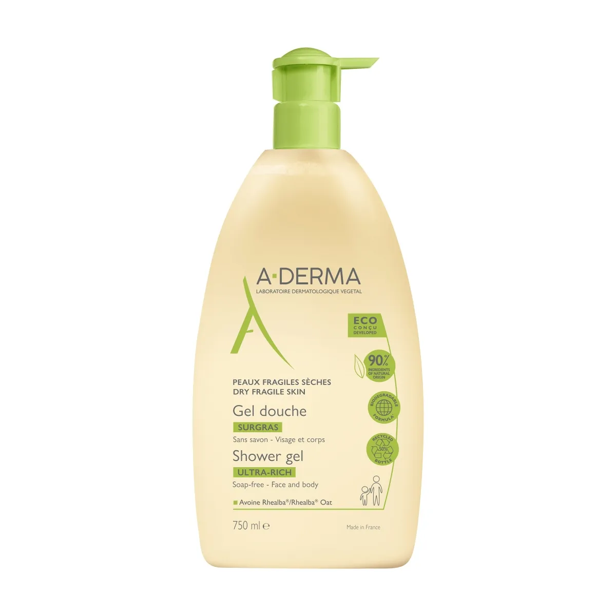 A-DERMA DUSHIGEEL KAERAEKSTRAKTIGA 750ML - Изображение товара