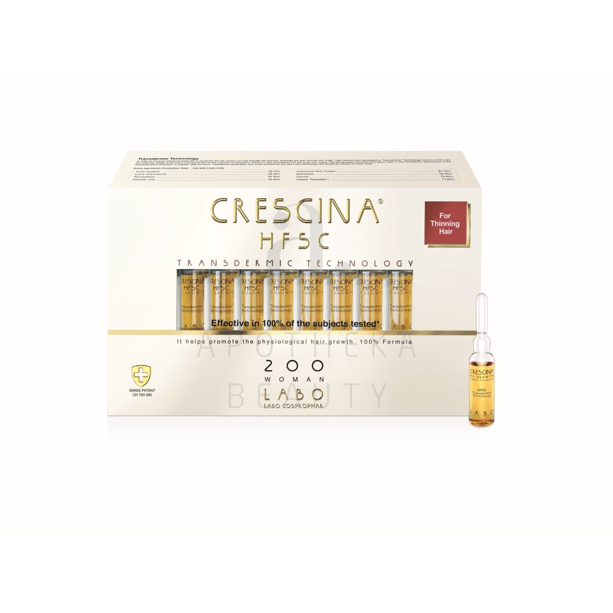 CRESCINA TRANSDERMIC 200 AMPULLID NAISTELE 3,5ML N20 - Изображение товара