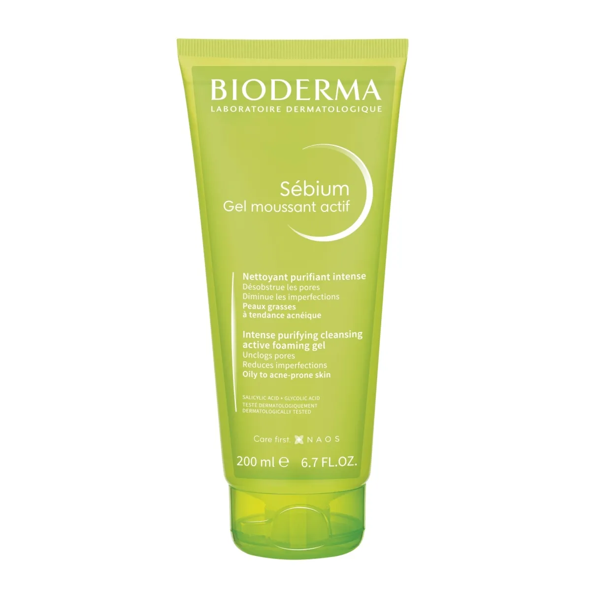 BIODERMA SEBIUM NÄOPESUGEEL AKTIIVHAPPEGA 200ML - Изображение товара