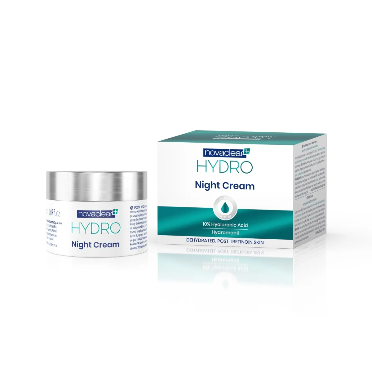 NOVACLEAR HYDRO ÖÖKREEM HÜALUROONHAPPEGA 50ML - Изображение товара