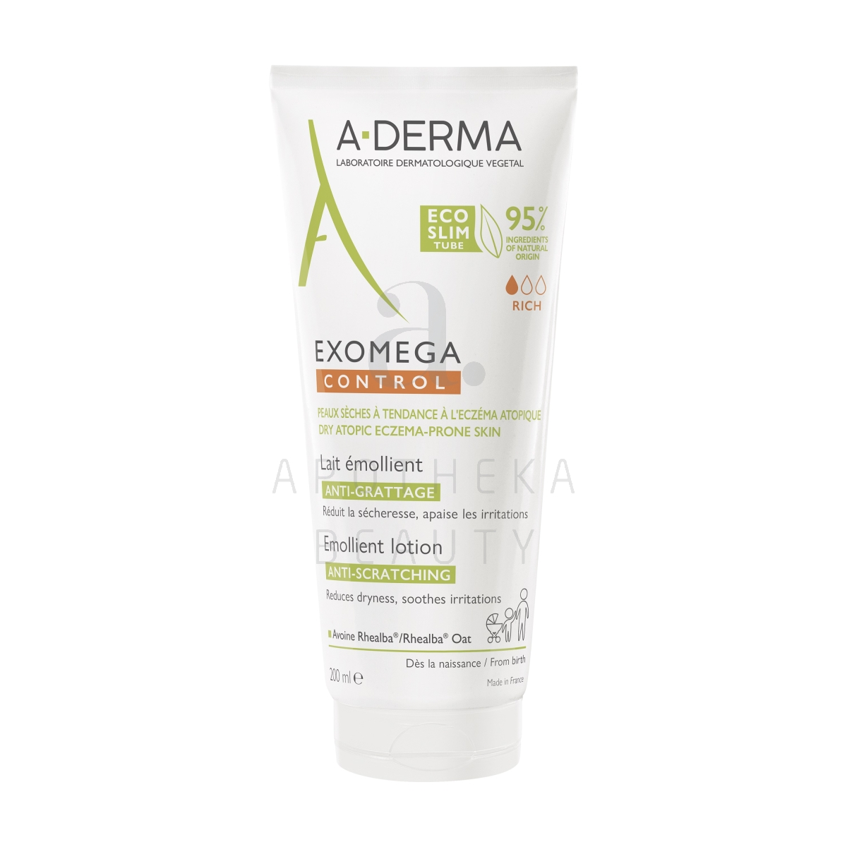 A-DERMA EXOMEGA CONTROL IHUPIIM ATOOPILISELE NAHALE 200ML - Изображение товара 1