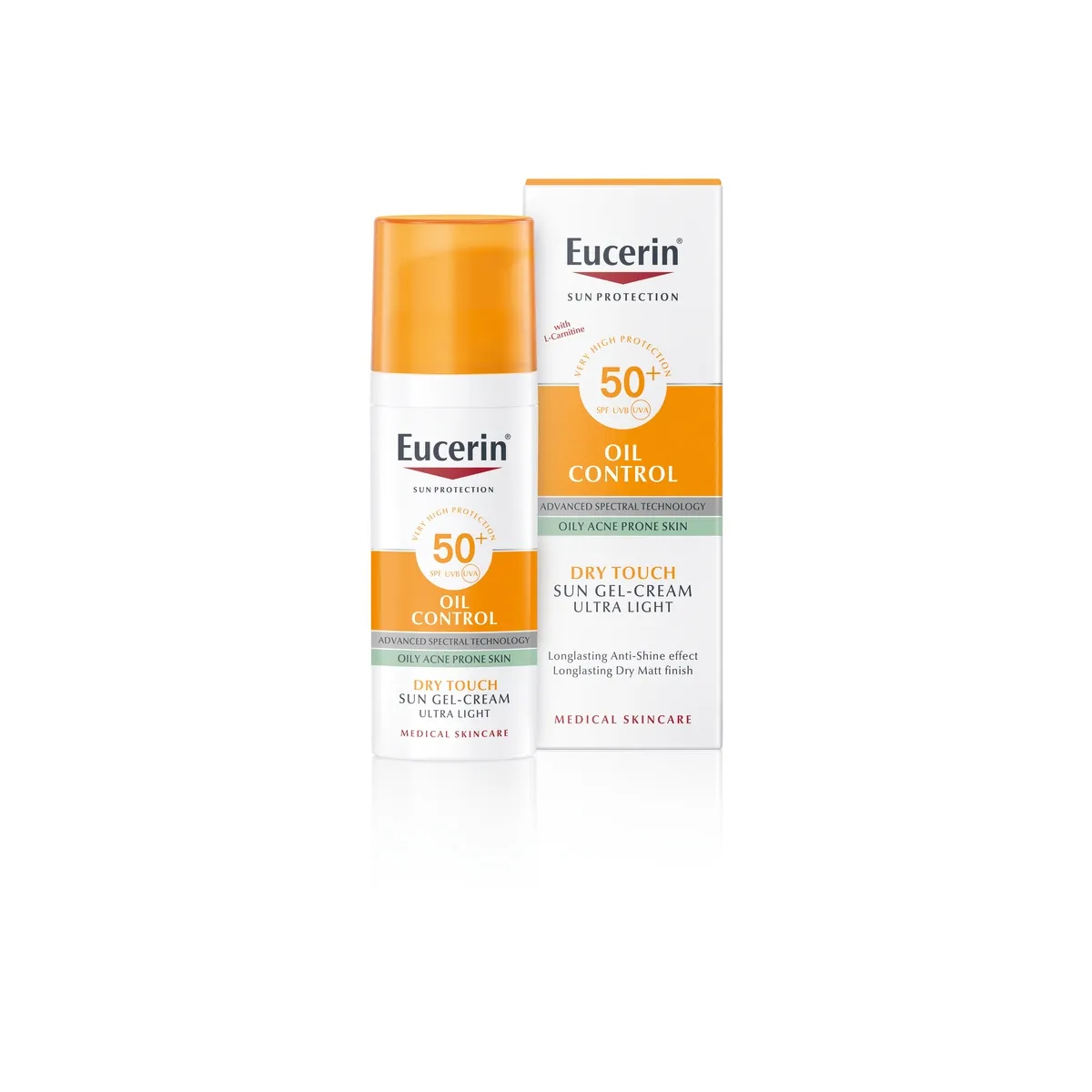 EUCERIN SUN PÄIKESEKAITSE GEEL-KREEM NÄOLE SPF50+ 50ML - Изображение товара