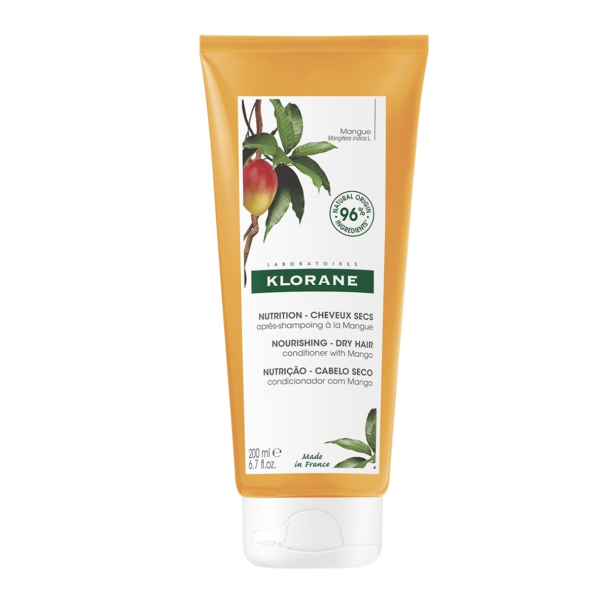 KLORANE JUUKSEPALSAM MANGOVÕI KUIVADELE JUUSTELE 200ML - Изображение товара 1