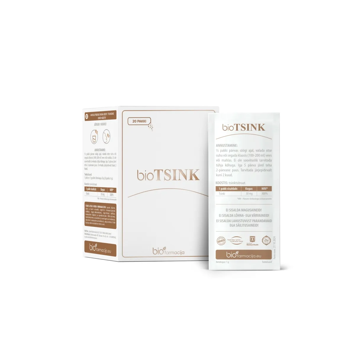 BIO TSINK 30MG PULBER N20 - Изображение товара 1