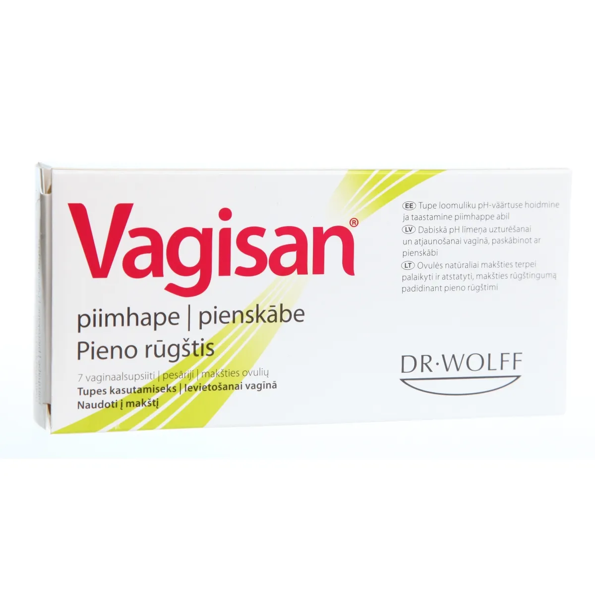 VAGISAN PIIMHAPE VAGINAALSUPOSIIT N7 - Изображение товара