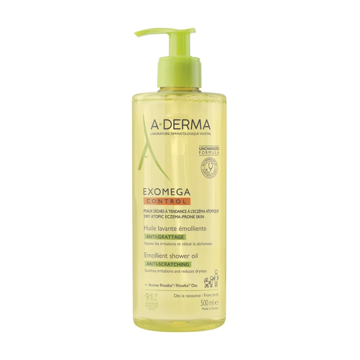 A-DERMA EXOMEGA CONTROL DUSHIÕLI ATOOPILISELE NAHALE 500ML UUS - Изображение товара