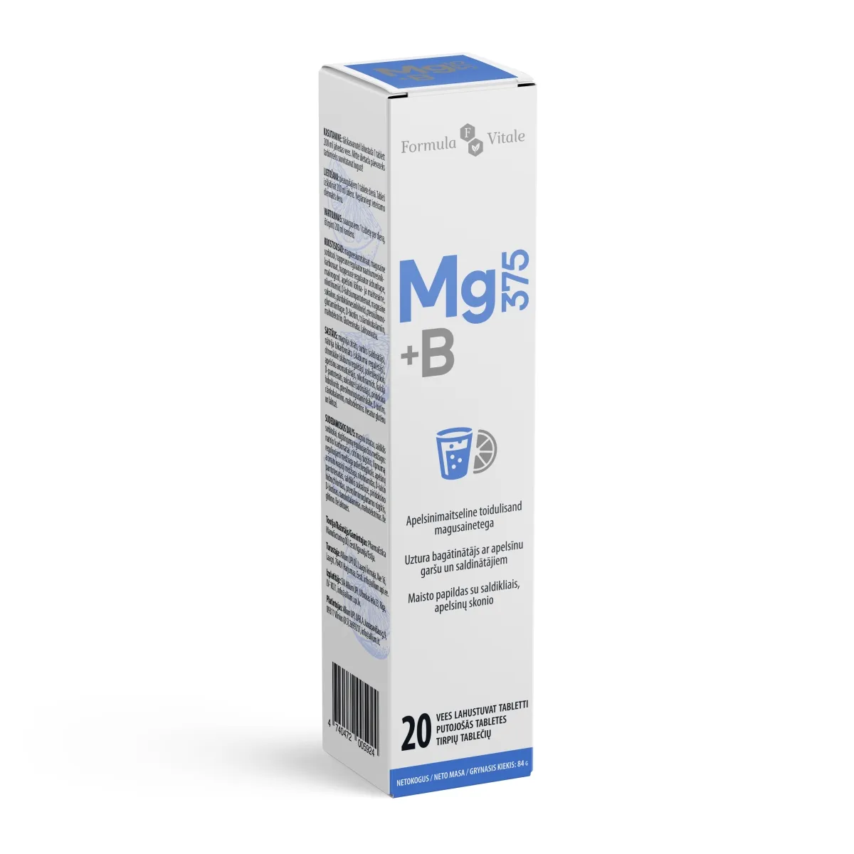 FORMULA VITALE MG 375MG + B VIT LAH TBL N20 - Изображение товара