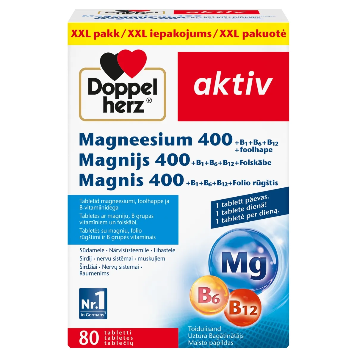DOPPELHERZ AKTIV MAGNEESIUM XXL TBL N80 - Изображение товара