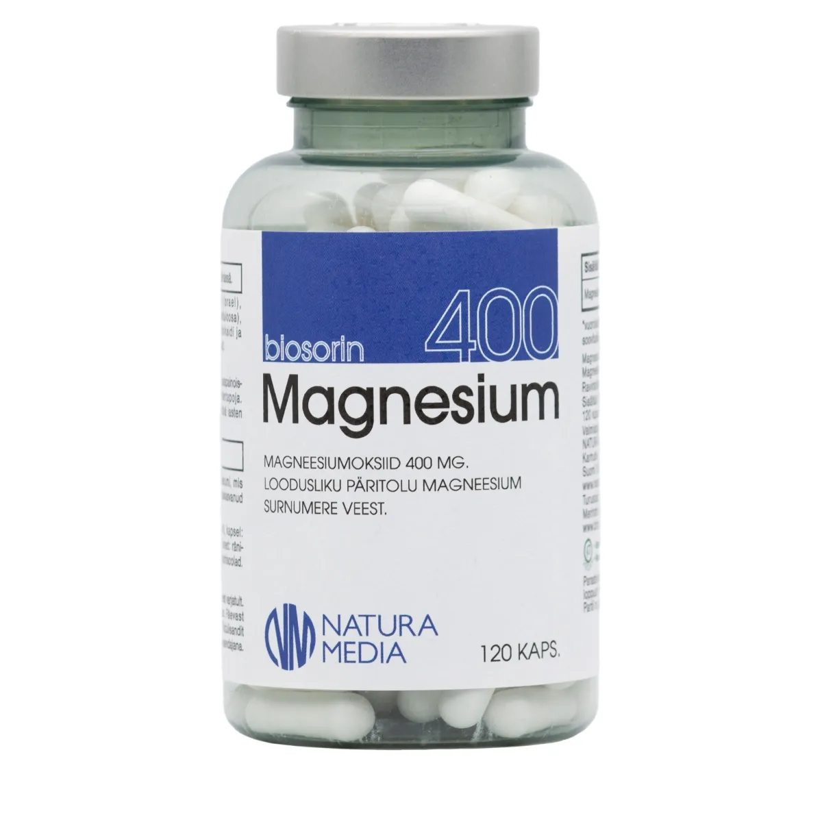 BIOSORIN MAGNEESIUM KAPSLID 400MG N120 - Изображение товара