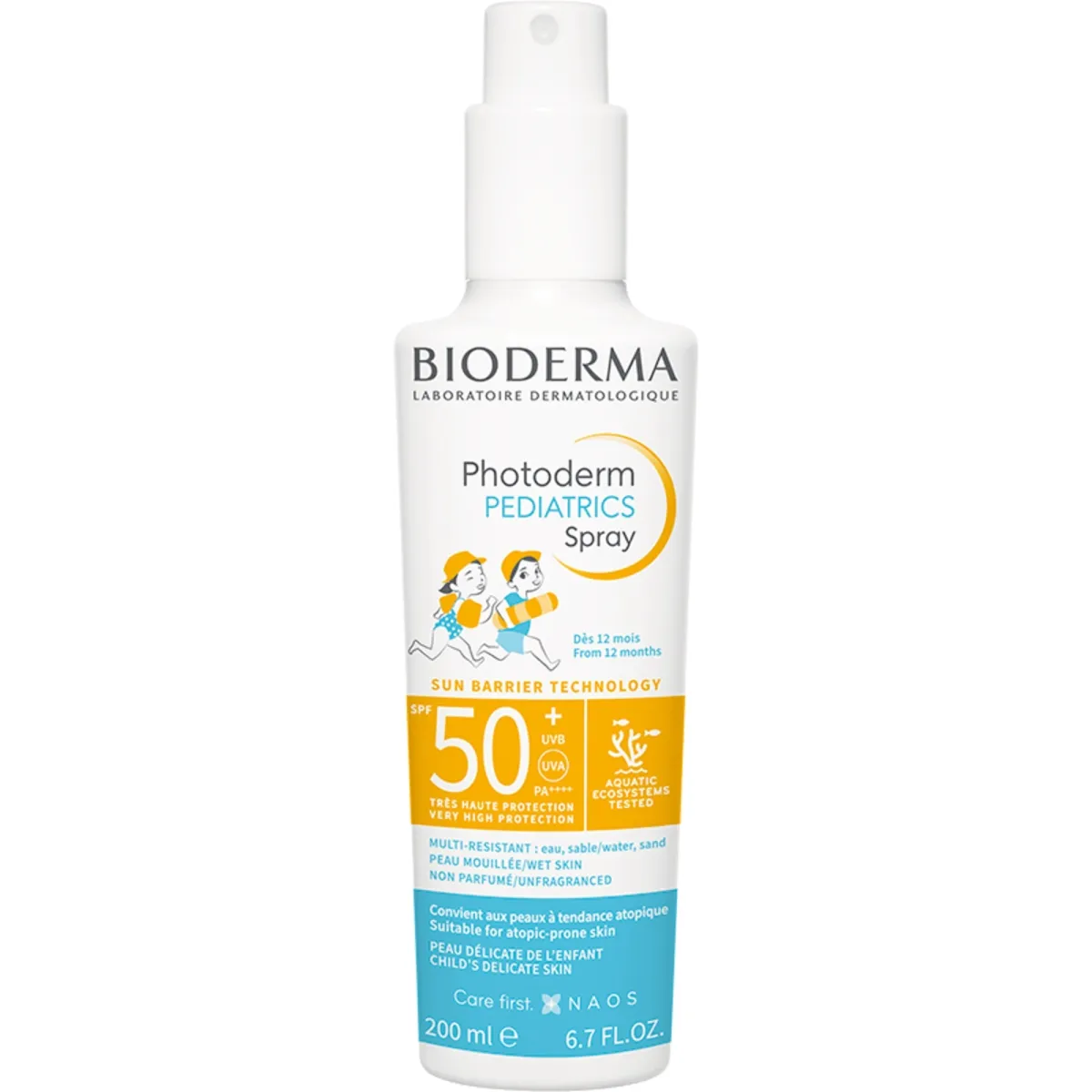 BIODERMA PHOTODERM PÄIKESEKAITSESPREI LASTELE SPF50+ 200ML - Изображение товара
