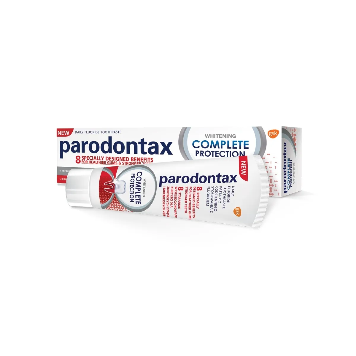 PARODONTAX COMPLETE PROTECTION WHITENING HAMBAPASTA 75ML - Изображение товара