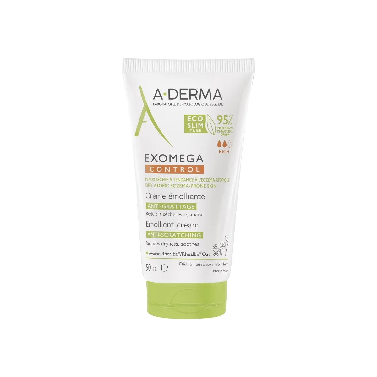 A-DERMA EXOMEGA CONTROL KREEM ATOOPILISELE NAHALE 50ML - Изображение товара 1