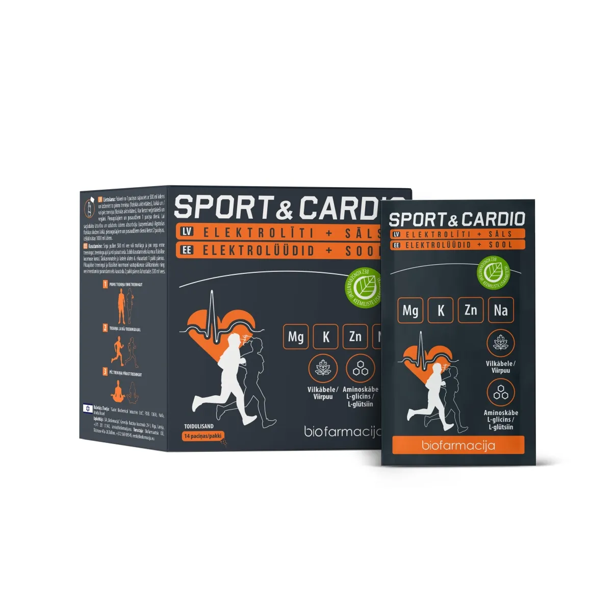 BIO MAGNEESIUM+BIO KAALIUM SPORT&CARDIO PULBER N14 - Изображение товара
