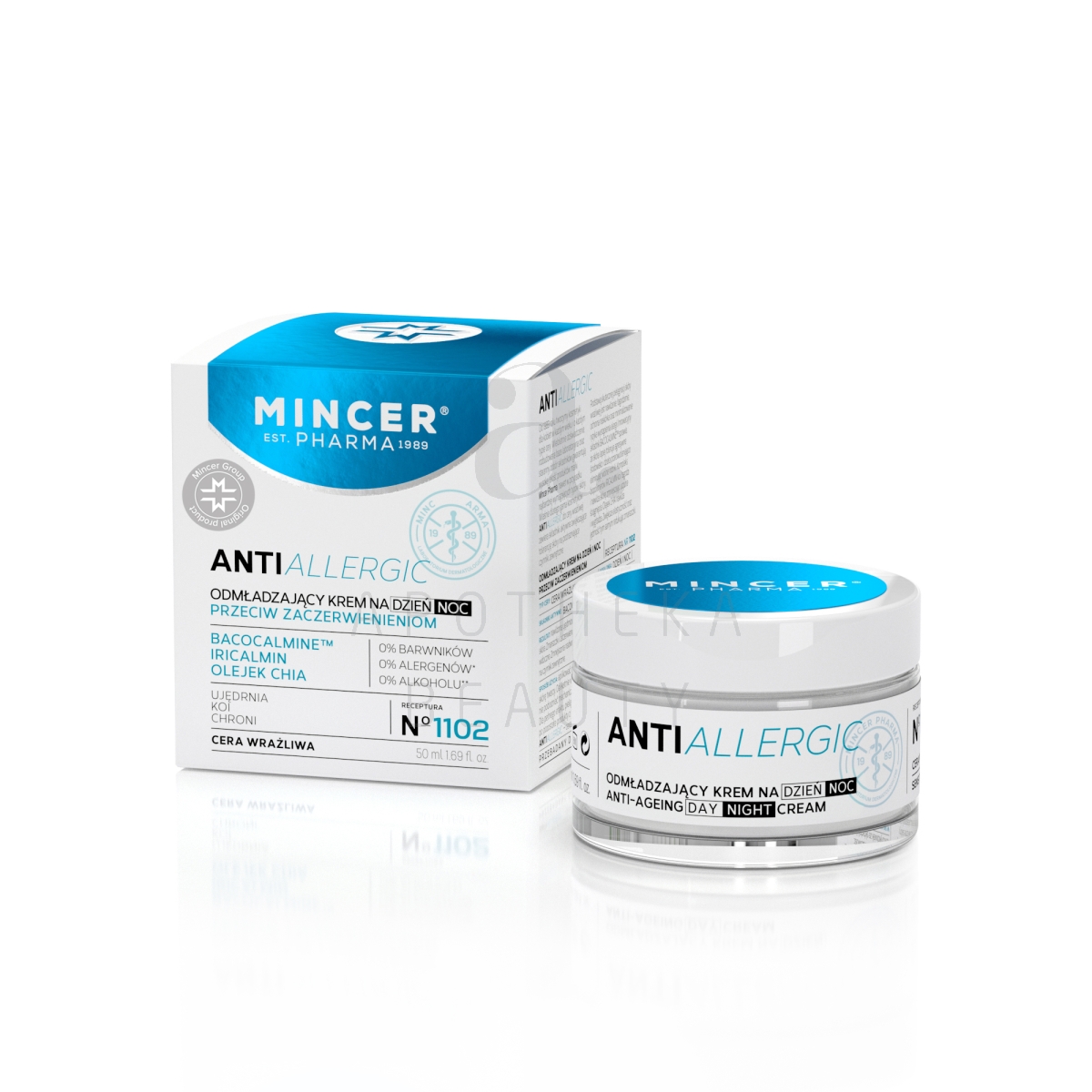 MINCER PHARMA ANTI ALLERGIC PÄEVA-ÖÖKREEM VAN.VAST. 40+ 50ML - Изображение товара