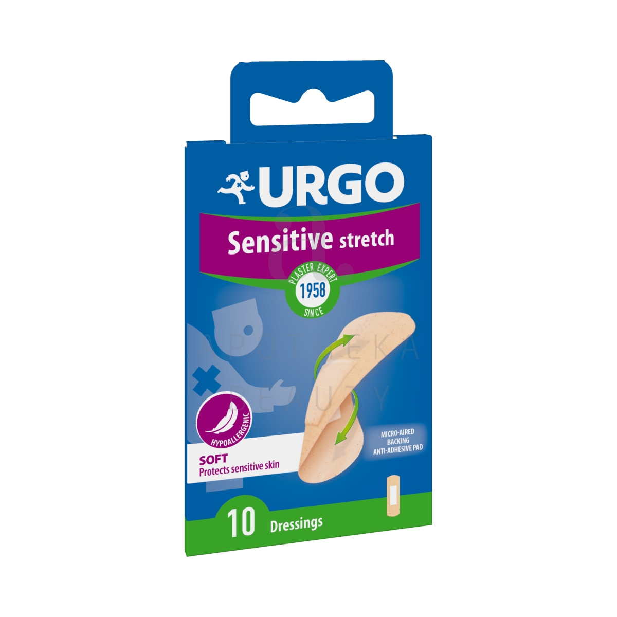 URGO PLAASTER SENSITIVE STRETCH (2X7,2CM) N10 - Изображение товара
