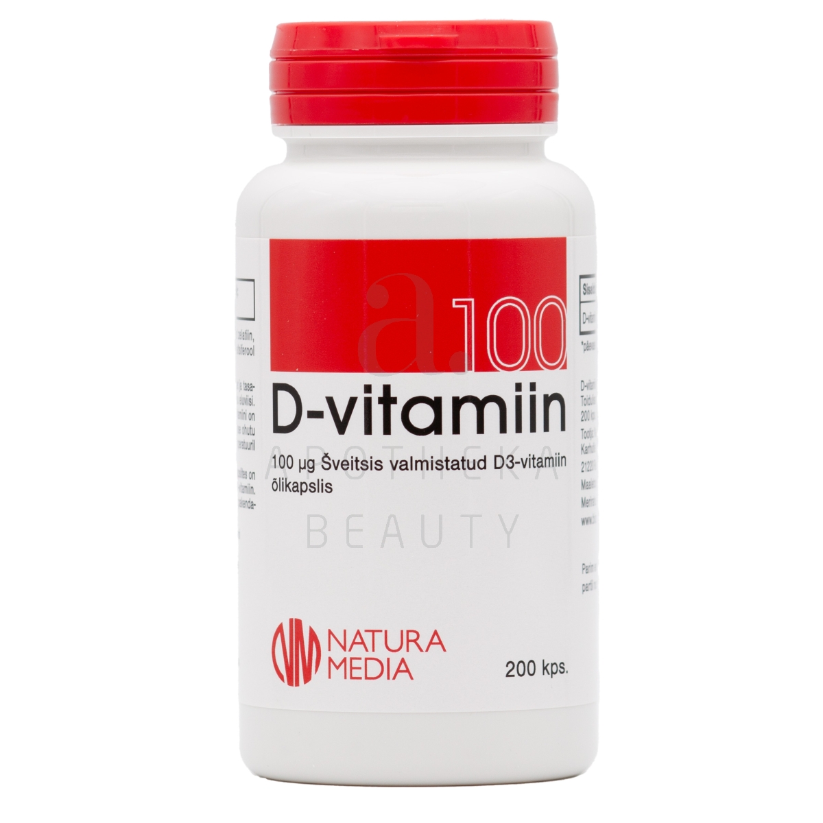 D-VITAMIIN ÕLIKAPSLID 100MCG N200 - Изображение товара
