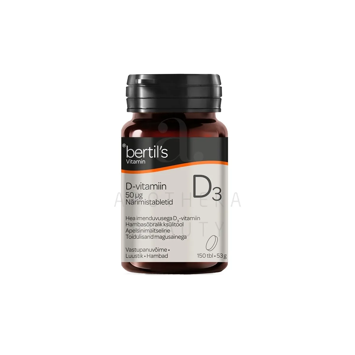 BERTILS VITAMIN D3 NÄRIMISTBL 50MCG N150 - Изображение товара
