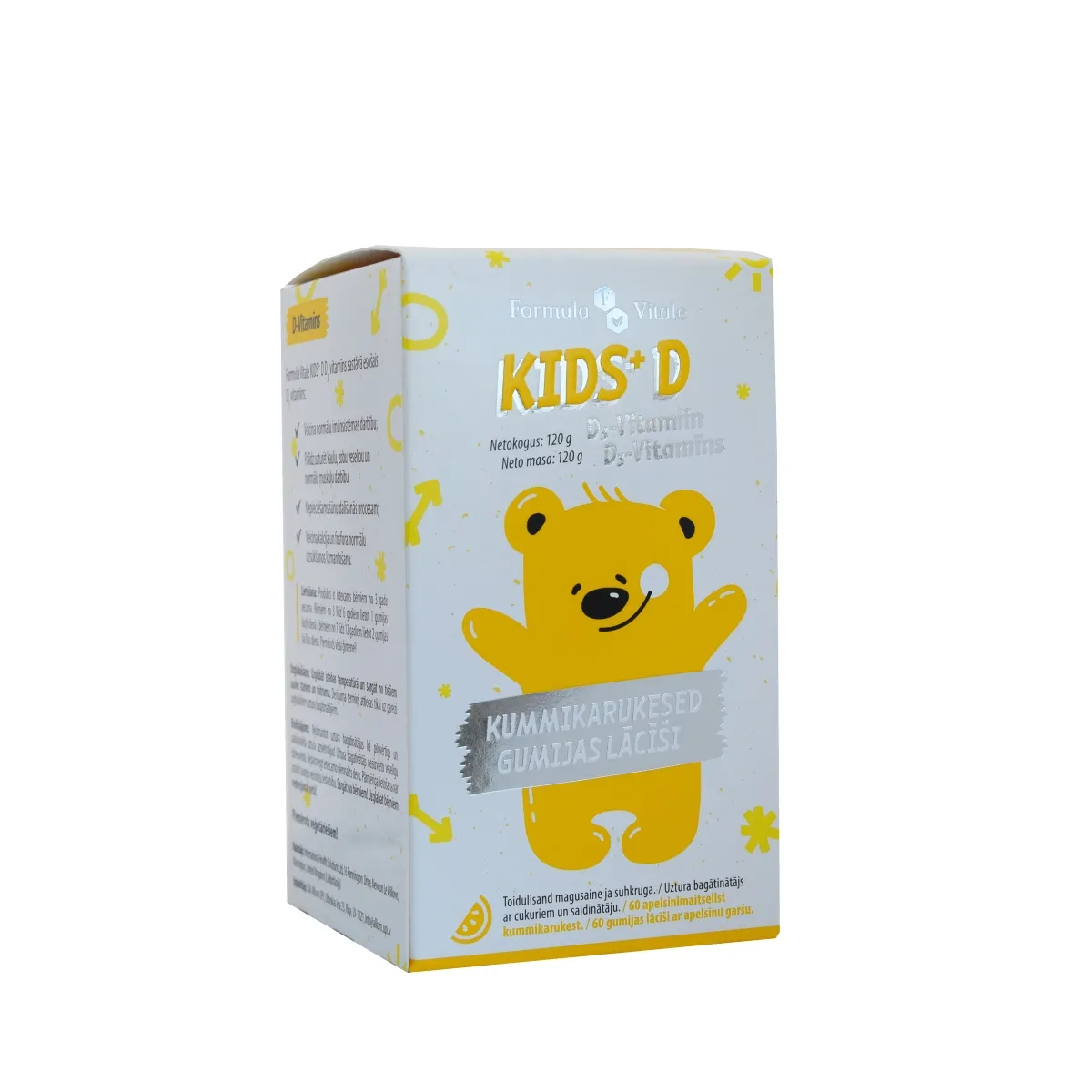 FORMULA VITALE KIDS+ D 20MCG KUMMIKARUKESED N60 - Изображение товара
