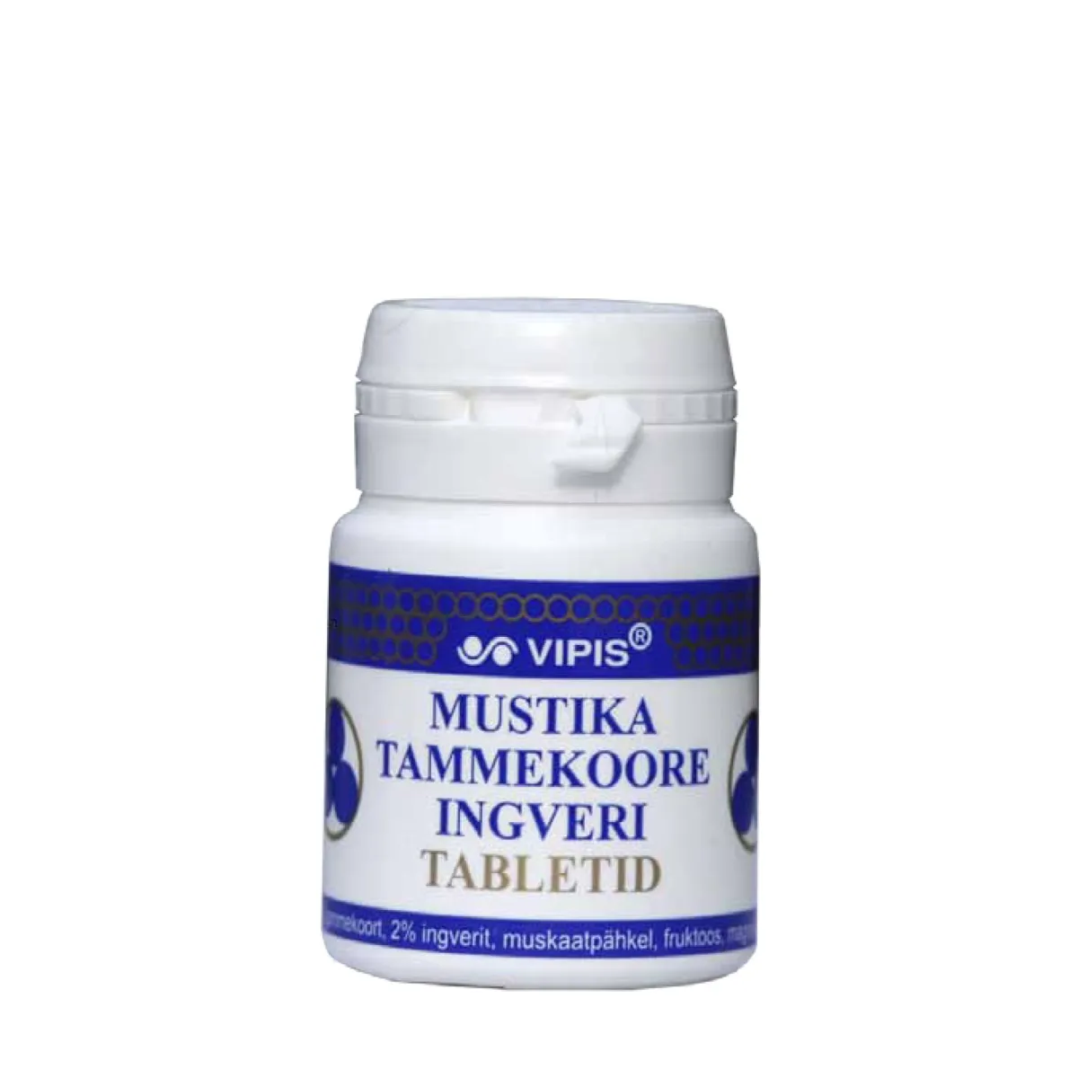 VIPIS MUSTIKA-TAMMEKOORE-INGVERI TABLETID N50 (15G) - Изображение товара