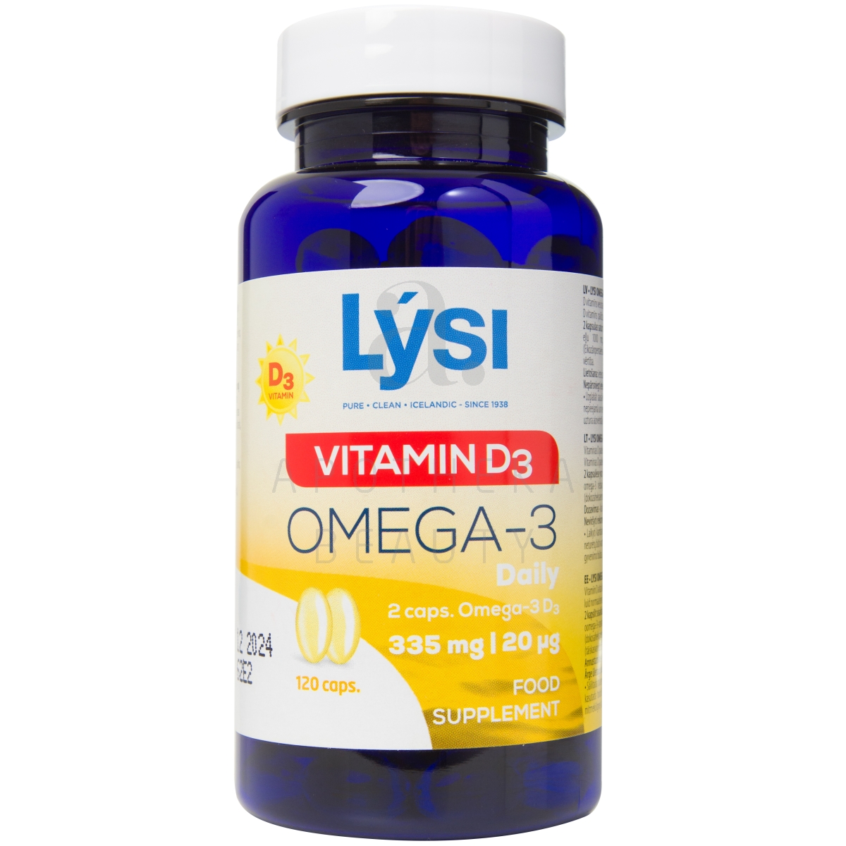 LYSI OMEGA-3+VITAMIIN D3 KAPSLID N120 - Изображение товара