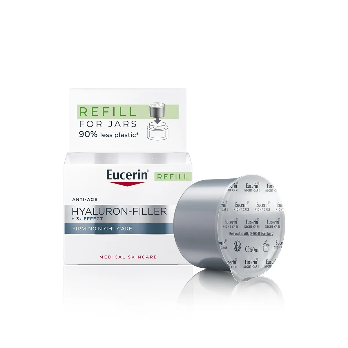 EUCERIN HYALURON-FILLER ÖÖKREEM TÄITEPAKEND 50ML - Изображение товара