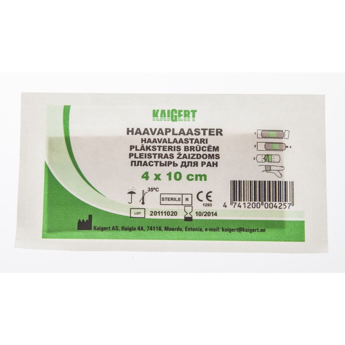 HAAVAPLAASTER 4X10CM (KAIGERT)