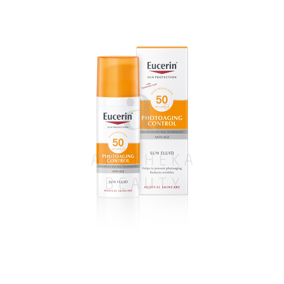 EUCERIN SUN VANANEMIST ENNETAV PÄIKESEKAITSEEMULSIOON NÄOLE SPF50 50ML - Изображение товара