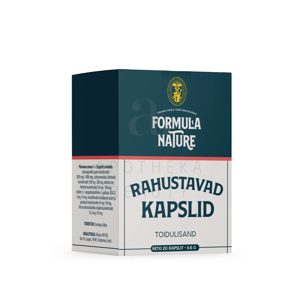 FORMULA NATURE RAHUSTAVAD KAPSLID N20 - Изображение товара
