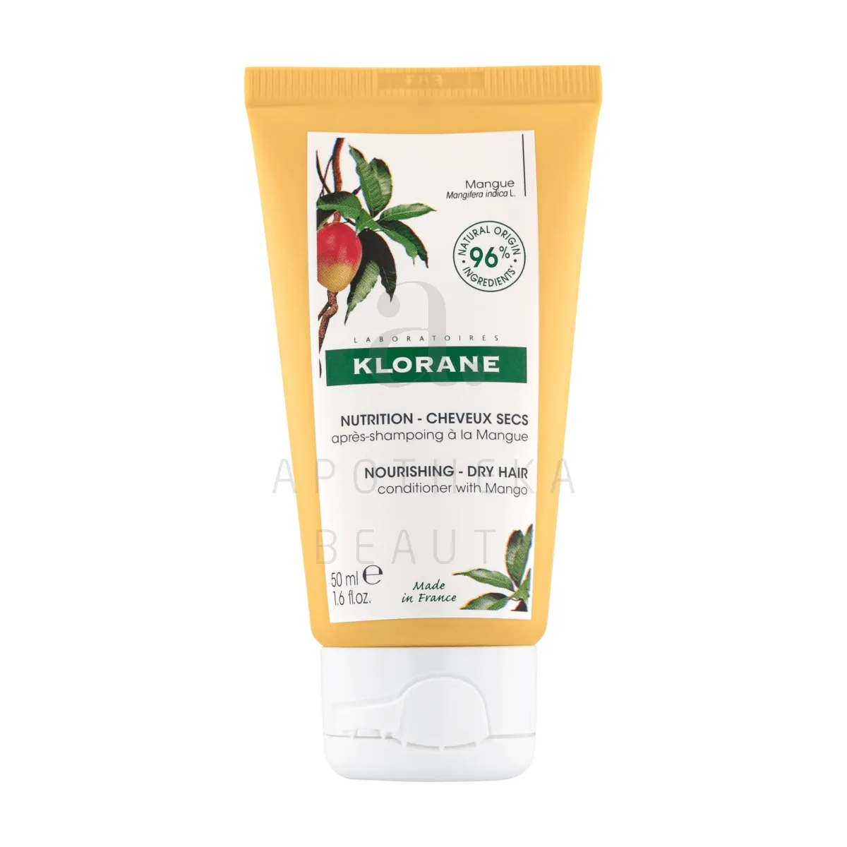 KLORANE JUUKSEPALSAM MANGOVÕI KUIVADELE JUUSTELE 50ML - Изображение товара