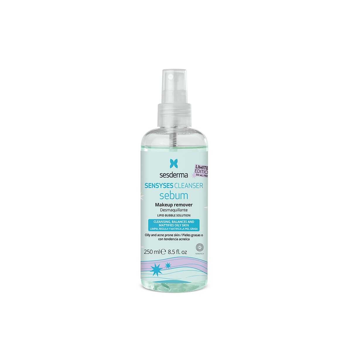 SESDERMA SENSYSES CLEANSER PUHASTUSVESI RASUNE NAHK 250ML - Изображение товара