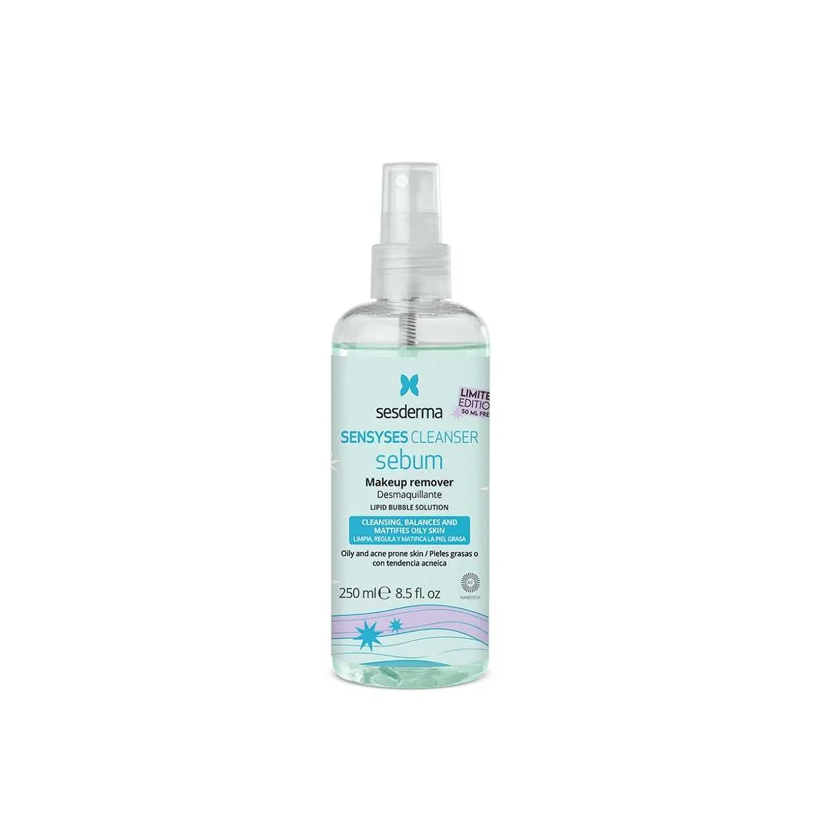 SESDERMA SENSYSES CLEANSER PUHASTUSVESI RASUNE NAHK 250ML - Изображение товара