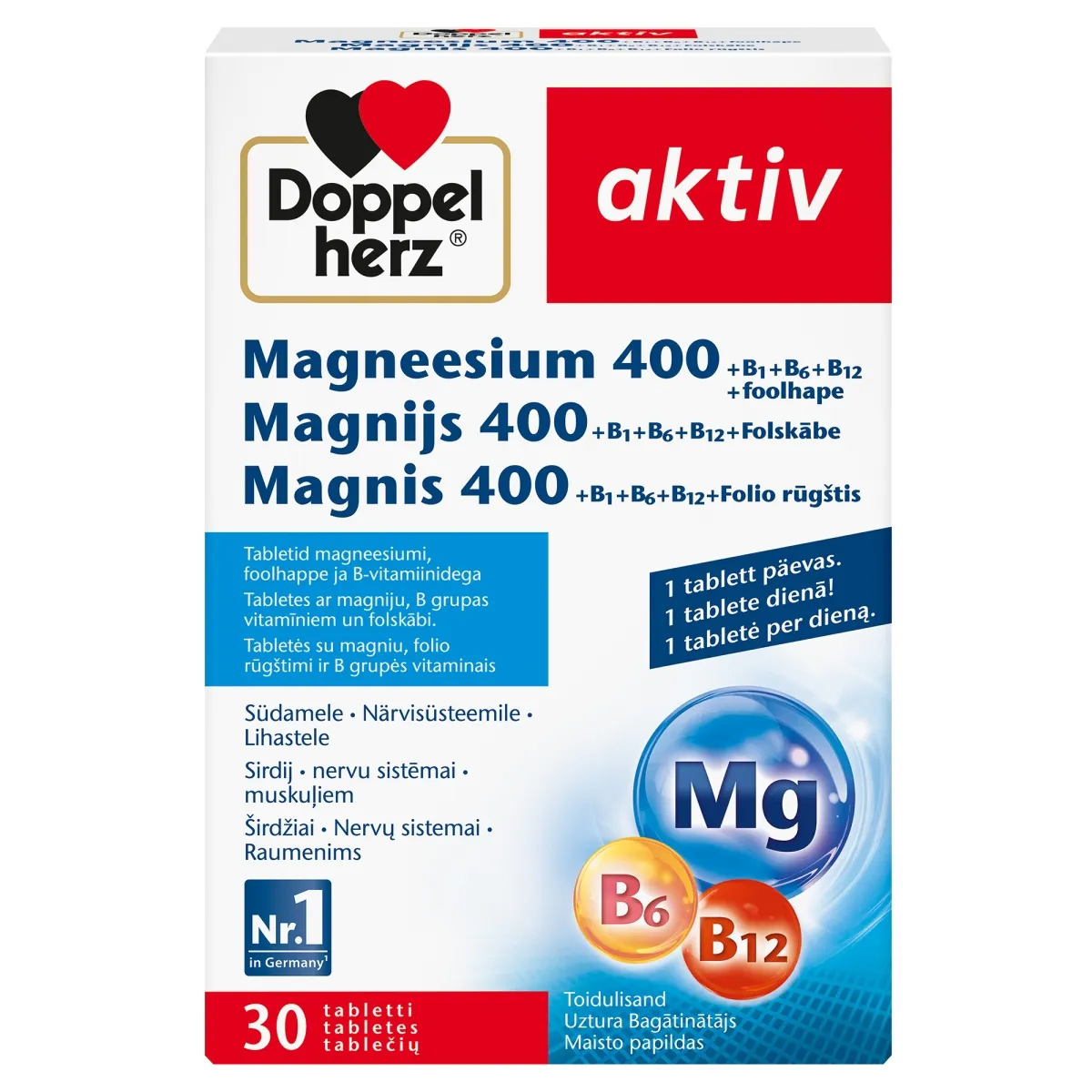DOPPELHERZ AKTIV MAGNEESIUM TBL N30 - Изображение товара
