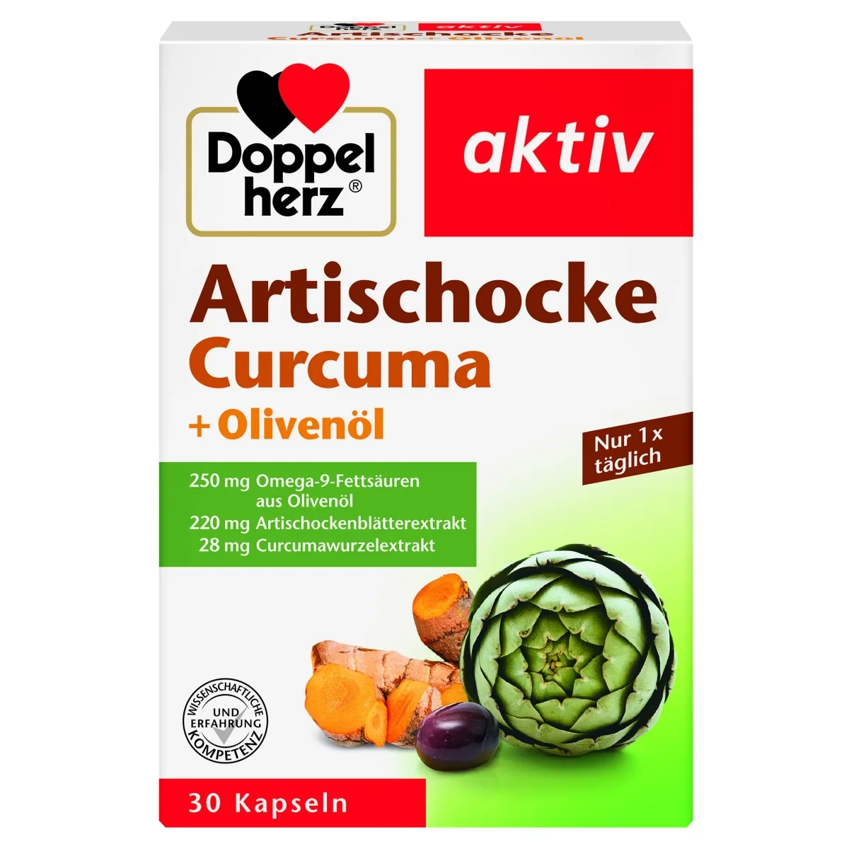 DOPPELHERZ AKTIV ARTISOKK+KURKUM+OLIIVIÕLI CAPS N30 - Изображение товара