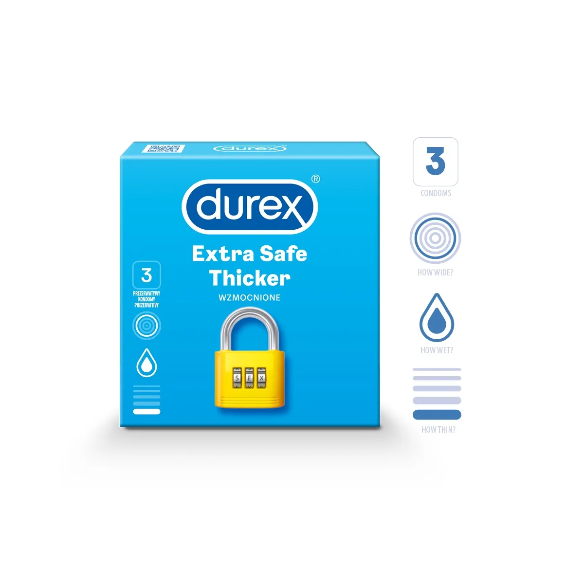 DUREX KONDOOMID EXTRA SAFE N3 - Изображение товара