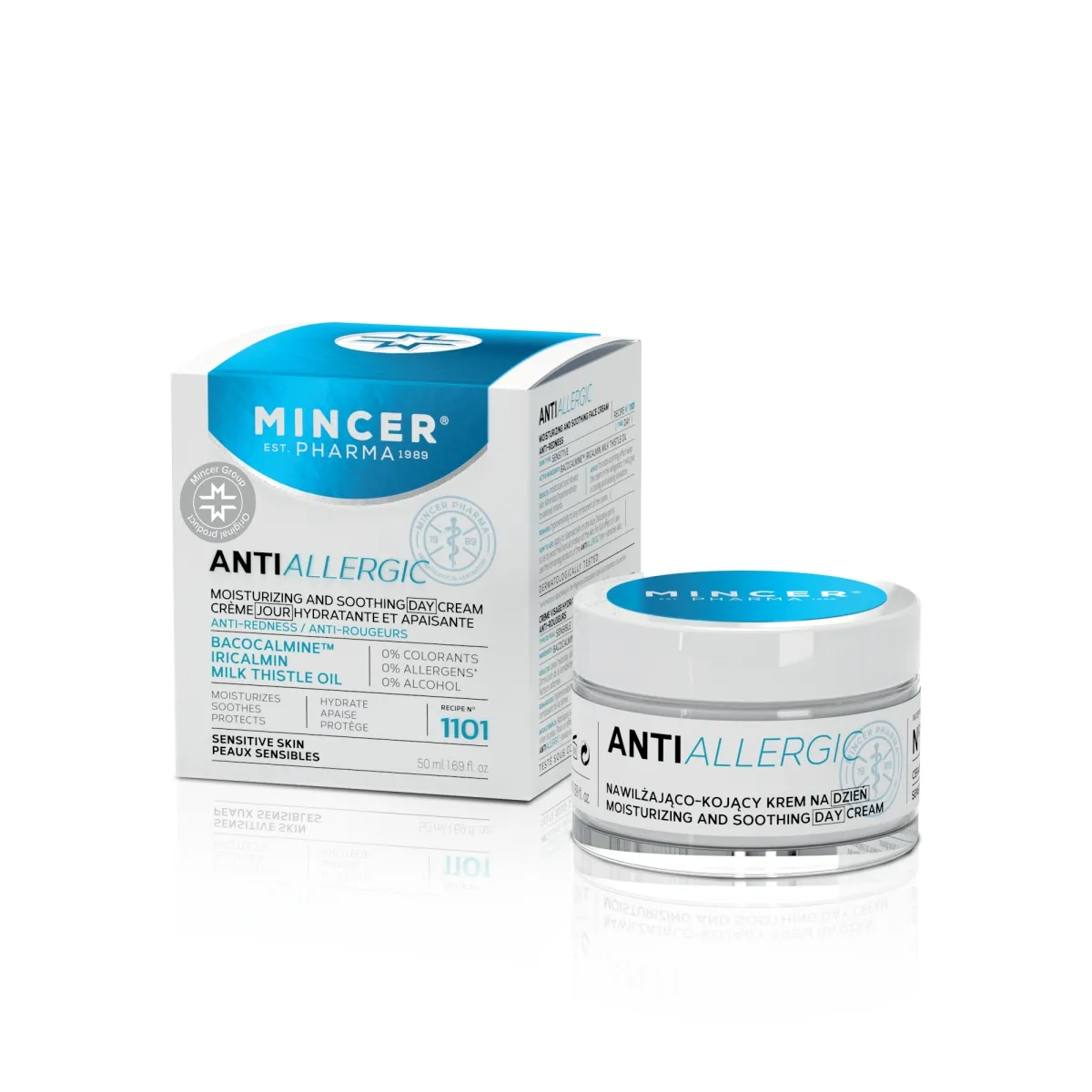 MINCER PHARMA ANTI ALLERGIC PÄEVAKREEM NIISUTAV JA RAHUSTAV 20+ 50ML - Изображение товара