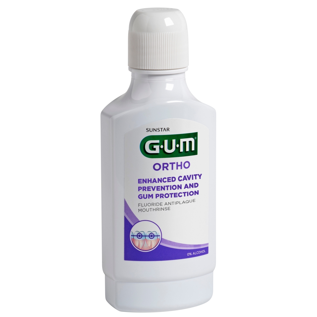 GUM ORTHO ОПОЛАСКИВАТЕЛЬ ДЛЯ ПОЛОСТИ РТА  300ML/3090/ - Изображение товара