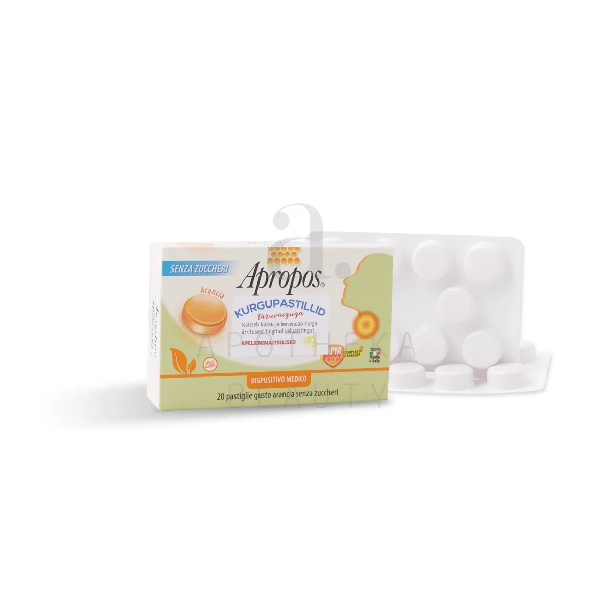APROPOS TARUVAIGU PASTILLID APELSIN SUHKRUVABA N20 - Изображение товара