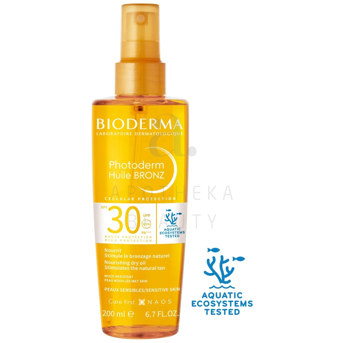 BIODERMA PHOTODERM HUILEBRONZ PÄEVITUSÕLI SPREI SPF30 200ML - Изображение товара
